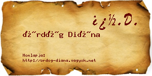 Ördög Diána névjegykártya
