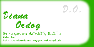 diana ordog business card